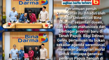 Langkah Kecil di Tanah Rantau, Harapan Besar untuk Papua Tengah: Pesan Deinas Geley kepada Mahasiswa di Palembang