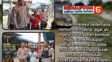 Kapolres Nabire Turun ke Lokasi Banjir di Wanggar: Polri Hadir di Tengah Warga yang Kesulitan