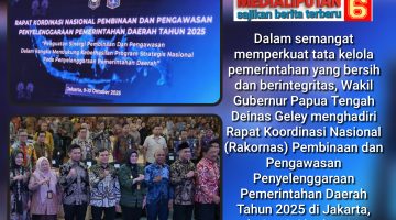 Wakil Gubernur Papua Tengah Deinas Geley Hadiri Rakornas 2025: Perkuat Sinergi Menuju Pemerintahan Daerah yang Transparan dan Akuntabel