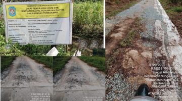 Proyek Jalan Hampir Rp1 Miliar di Sui Ambangah Disorot, LIN Kubu Raya Desak Audit dan Transparansi