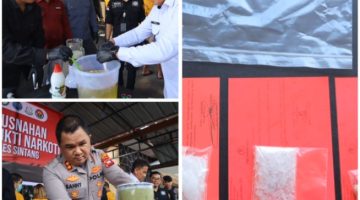 Polres Sintang Musnahkan Ratusan Gram Narkotika Hasil Ungkap Kasus Tiga Bulan Terakhir