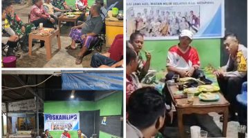 Kapolsek Matan Hilir Selatan Bersama Unsur Forkopimcam Sambangi Pos Kamling di Desa Sungai Jawi